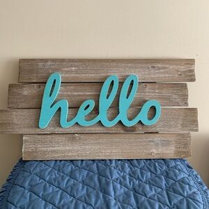 Rustic Hello Sign